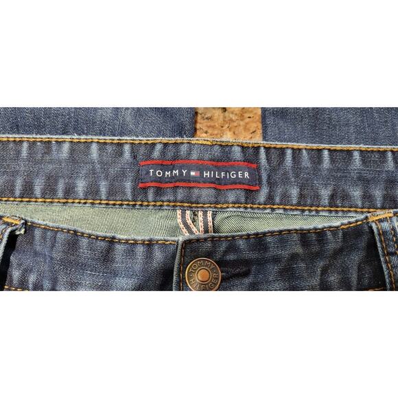 Tommy Hilfiger Jeans Womens 18 Skinny Mid Rise Dark Wash Blue Denim Stretch - Picture 13 of 15